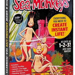 Sea-Monkeys: Retro Instant Life Kit - Tiny Brine Shrimp Growth Set. World-s Only Instant Pet. Create Life. Just Add Water. Educational Kit. Kids 6+